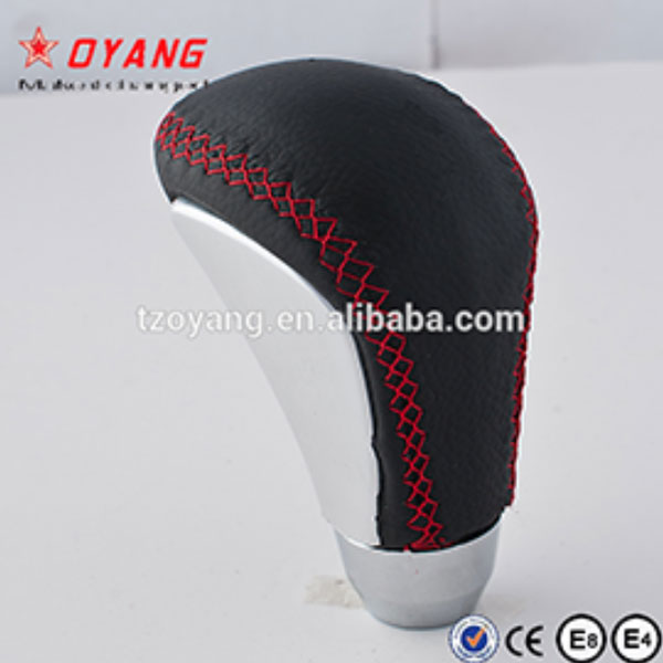 Leather and Alloy Slice Gear Shift Knob for Universal Cars